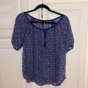 Blue & White Blouse